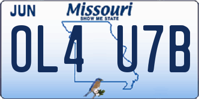 MO license plate OL4U7B