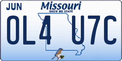 MO license plate OL4U7C