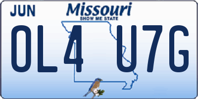 MO license plate OL4U7G