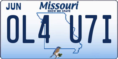 MO license plate OL4U7I