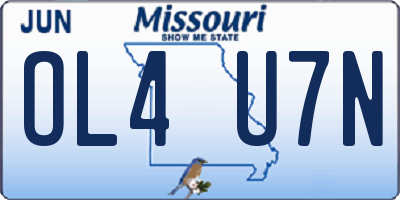 MO license plate OL4U7N