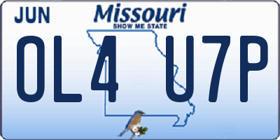 MO license plate OL4U7P
