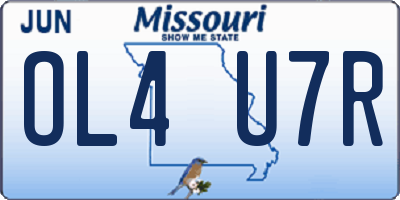 MO license plate OL4U7R