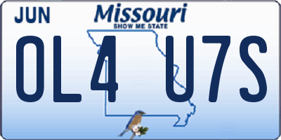 MO license plate OL4U7S