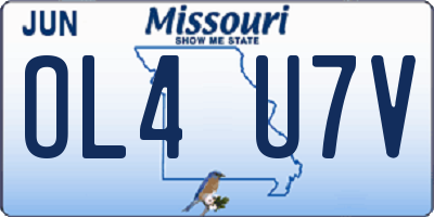 MO license plate OL4U7V