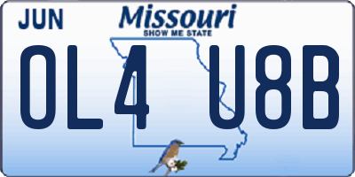 MO license plate OL4U8B