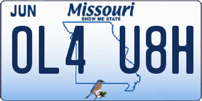 MO license plate OL4U8H