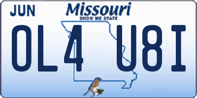 MO license plate OL4U8I