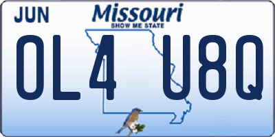 MO license plate OL4U8Q