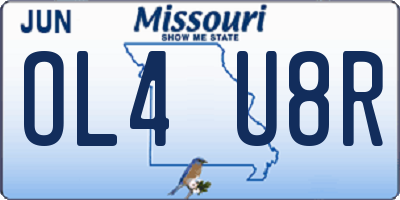 MO license plate OL4U8R