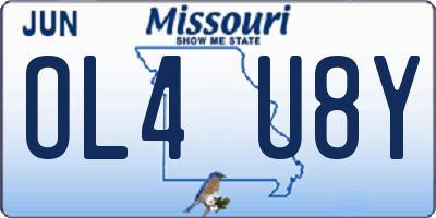 MO license plate OL4U8Y