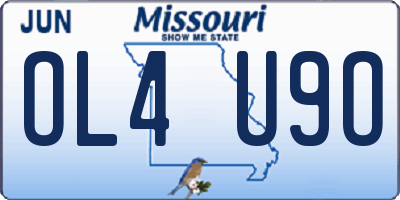 MO license plate OL4U9O