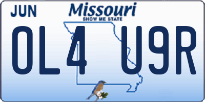 MO license plate OL4U9R