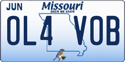MO license plate OL4V0B