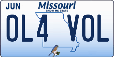 MO license plate OL4V0L