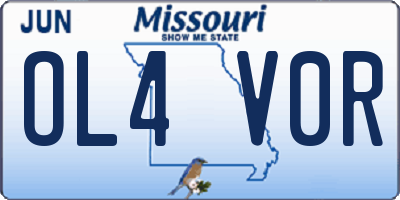 MO license plate OL4V0R