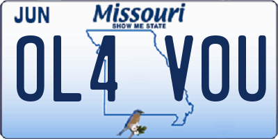 MO license plate OL4V0U