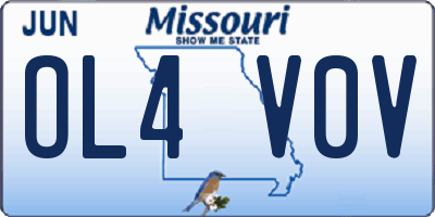 MO license plate OL4V0V