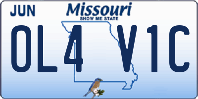 MO license plate OL4V1C