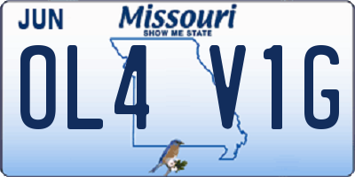 MO license plate OL4V1G