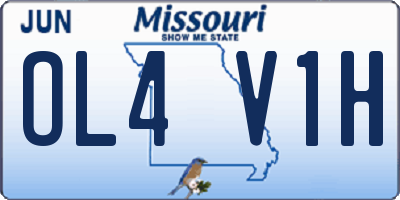 MO license plate OL4V1H