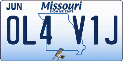 MO license plate OL4V1J