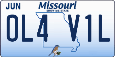 MO license plate OL4V1L