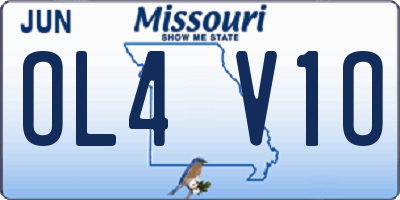 MO license plate OL4V1O