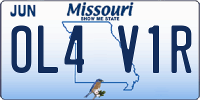 MO license plate OL4V1R