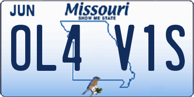 MO license plate OL4V1S