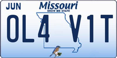MO license plate OL4V1T
