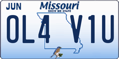 MO license plate OL4V1U