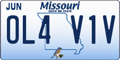 MO license plate OL4V1V