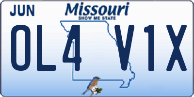 MO license plate OL4V1X