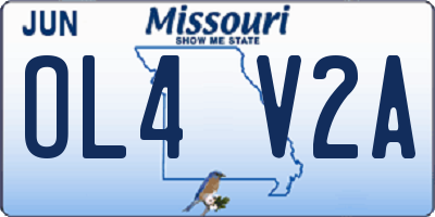 MO license plate OL4V2A