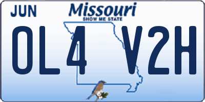 MO license plate OL4V2H