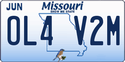 MO license plate OL4V2M