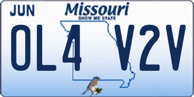 MO license plate OL4V2V