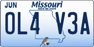 MO license plate OL4V3A