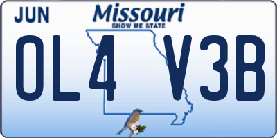 MO license plate OL4V3B