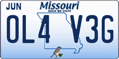MO license plate OL4V3G