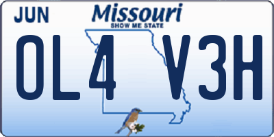 MO license plate OL4V3H