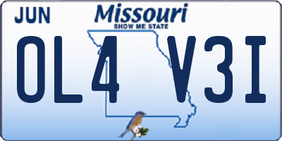 MO license plate OL4V3I