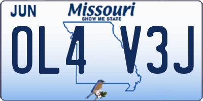 MO license plate OL4V3J