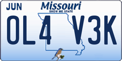 MO license plate OL4V3K