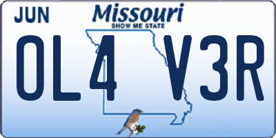 MO license plate OL4V3R