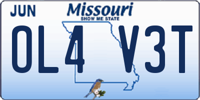 MO license plate OL4V3T