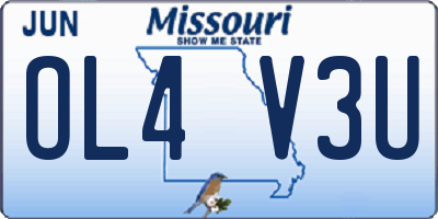 MO license plate OL4V3U