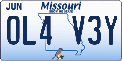 MO license plate OL4V3Y