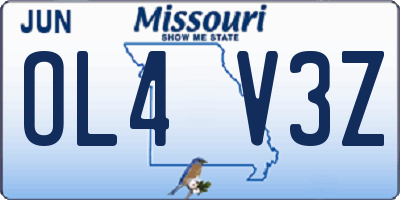 MO license plate OL4V3Z